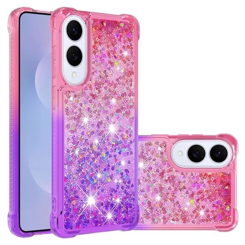 Hülle Glitzer für Samsung Galaxy S25 Edge, Handyhülle Quicksand Gradient Glitzer, FlüssigTreibsand TPU Silikon Cover, Anti-Fall Stoßfeste Bumper Schutzhülle Protective Case,Pink-Lila Hülle Glitzer für Samsung Galaxy S25 Edge, Handyhülle Quicksand Gradient Glitzer, FlüssigTreibsand TPU Silikon Cover, Anti-Fall Stoßfeste Bumper Schutzhülle Protective Case,Pink-Lila von Fiokxie