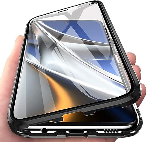 Hülle kompatibel mit HONOR Magic 7 Pro Schutzhülle Magnetische Adsorption Case Metallrahmen Handyhülle 360 Grad Schutzhülle Vorne und Hinten Vollbild Display Schutz Gehärtetes Glas Cover,Schwarz Hülle kompatibel mit HONOR Magic 7 Pro Schutzhülle Magnetische Adsorption Case Metallrahmen Handyhülle 360 Grad Schutzhülle Vorne und Hinten Vollbild Display Schutz Gehärtetes Glas Cover,Schwarz von Fiokxie