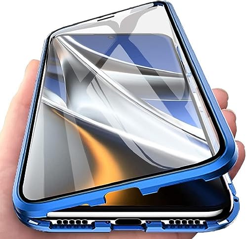 Hülle kompatibel mit HUAWEI Pura 70 Ultra Schutzhülle Magnetische Adsorption Case Metallrahmen Handyhülle 360 Grad Schutzhülle Vorne und Hinten Vollbild Display Schutz Gehärtetes Glas Cover,Blau Hülle kompatibel mit HUAWEI Pura 70 Ultra Schutzhülle Magnetische Adsorption Case Metallrahmen Handyhülle 360 Grad Schutzhülle Vorne und Hinten Vollbild Display Schutz Gehärtetes Glas Cover,Blau von Fiokxie