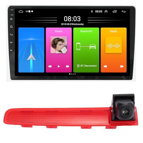 10.1 Zoll Radio Autoradio GPS Navigation Carplay/Android Player + HD Nachtsicht Auto Rückfahrkamera, Ersatz für VW T5 Multivan T5 Transporter T5 Caravelle T6 Caravelle Heckklappe Hochdach von Fiorigo