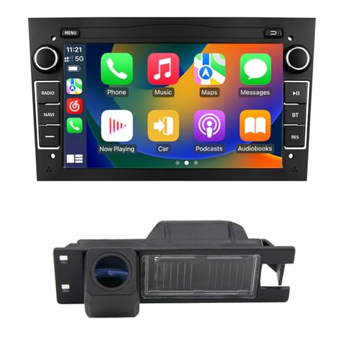 7 Zoll Radio Autoradio GPS Navigation Carplay/Android Player + HD Auto Rückfahrkamera, Ersatz für Opel Astra H Caravan GTC Kasten/Kombi Twintop L70 A04 L48 L67/Antara L07/Vectra C Caravan/Corsa von Fiorigo