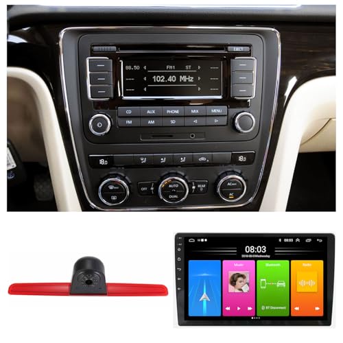 Auto Radio Autospieler GPS Navigation Carplay/Android Autoradio 10.1 Zoll HD-Touchscreen, Ersatz für VW Multivan V 5 7HM, 7HN, 7HF, 7EF, 7EM, 7EN/Transporter V Bus/Transporter V Kasten von Fiorigo