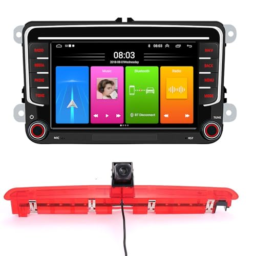 Auto Radio Autospieler GPS Navigation Carplay/Android Autoradio 7 Zoll HD-Touchscreen, Ersatz für VW T5 Multivan VI Touareg Kasten SGF,SGM,SGN,SHM,SHN/California T6 Camper SGC,SGG,SHC von Fiorigo