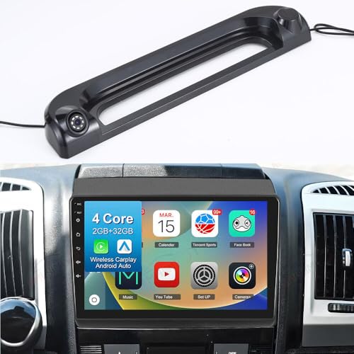 Auto Radio Autospieler GPS Navigation Carplay/Android Autoradio 9 Zoll HD-Touchscreen, Ersatz für Peugeot Boxer III 3e-Boxer Bus Kasten Furgon MK3 208 I/CA, CC 2006/04-2023/12 von Fiorigo