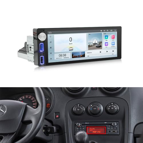 Auto Radio GPS Navi Navigation Carplay/Android Navigation Autoradio 7 Zoll Bildschirm,Ersatz für Renault Kangoo II Master TWINGO (2008-2021) / Mercedes Citan Tourer MIXTO 109 CDI (2012-2021) von Fiorigo