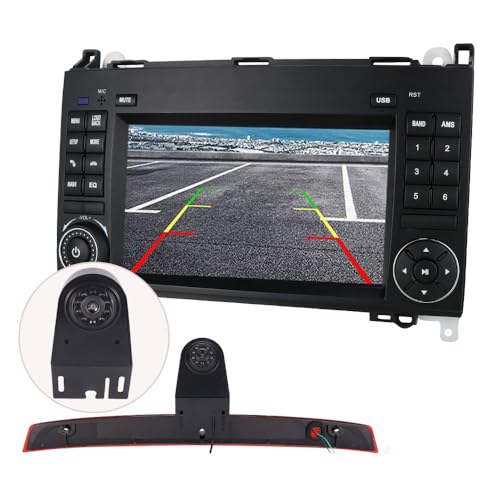【Navigationsset】 Auto Android/Carplay Autoradio GPS Navi Navigation 7 Zoll Bildschirm Touch Display Bluetooth+HD Nachtsicht Auto Rückfahrkamera, Ersatz für Mercedes Benz Viano Vito W639 V6 2003-2014 von Fiorigo