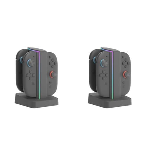 Fiorky 2PCS -Controller Ladegerät 4 in 1 Magnetkontroller Ladestation mit RGB Lights Magnetic Ladestation for Nntendo Switch2 Fiorky 2PCS -Controller Ladegerät 4 in 1 Magnetkontroller Ladestation mit RGB Lights Magnetic Ladestation for Nntendo Switch2 von Fiorky
