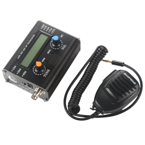 Fiorky 5 W USDX Transceiver mit Mikrofon, 3-Band-Allmodus-HF-Transceiver, alle Modi, Hochfrequenz-Transceiver, unterstützt 15 m, 20 m, 40 m Bänder (Modell A) von Fiorky