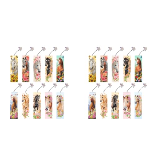 Fiorky Arts and Crafts Kits for Kinder, 20pcs Special Shape Horse 5d Diamond Art Lesezeichen Kits mit Anhänger Diy Diamond Art Lesezeichen Kits Geschenk for Leserhandwerksliebhaber Fiorky Arts and Crafts Kits for Kinder, 20pcs Special Shape Horse 5d Diamond Art Lesezeichen Kits mit Anhänger Diy Diamond Art Lesezeichen Kits Geschenk for Leserhandwerksliebhaber von Fiorky