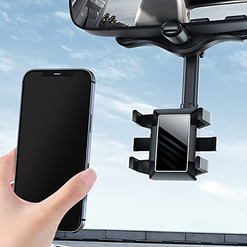 Fiorky Handyhalterung Auto, Fahrzeug Rückspiegel Telefonhalterung Halterung Grip Clip, Universal Smartphone Cradle Snap On Phone Bracket Stand, Kompatibel mit 4-6,5 Zoll Handy von Fiorky