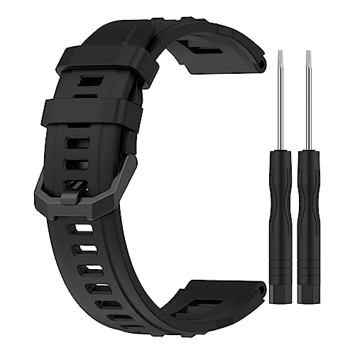 Fiorky Silikonarmband, Silikon-Uhrenarmband, schweißfest, Ersatz-Uhrenarmband, bequemes Smartwatch-Zubehör, verdickt, verstellbar, geeignet für Amazfit T-Rex Ultra von Fiorky