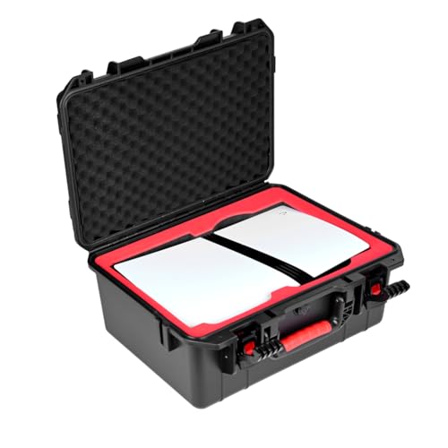 Fiorky Tragetasche kompatibel mit Plystation 5 Pro Konsolen-Controller-Spielkarte, for PS5 Pro Hartschalen-Tragetasche, wasserdichte Schutzhülle, stoßfest, Kratzfest, Reiseaufbewahru Fiorky Tragetasche kompatibel mit Plystation 5 Pro Konsolen-Controller-Spielkarte, for PS5 Pro Hartschalen-Tragetasche, wasserdichte Schutzhülle, stoßfest, Kratzfest, Reiseaufbewahru von Fiorky