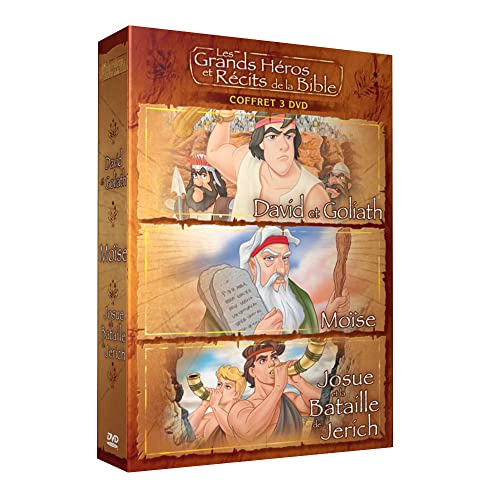 Coffret les grands héros et récits de la bible 3 films : david et goliath ; moïse ; josué et la bataille de jéricho [FR Import] von Fip