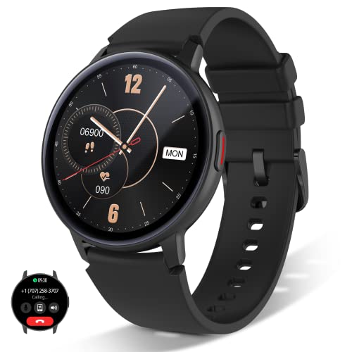 Smartwatch für Damen und Herren (Anrufe annehmen/wählen), 3,3 cm rundes Zifferblatt, Smartwatch für Android- und iOS-Handys, IP68 wasserdichter Fitness-Tracker mit AI-Stimme, Herzfrequenz, Schlaf von FirYawee