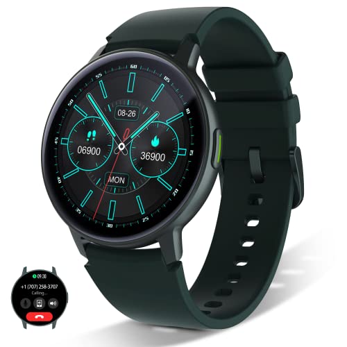 Smartwatch für Damen und Herren (Anrufe annehmen/wählen), 3,3 cm rundes Zifferblatt, Smartwatch für Android- und iOS-Handys, IP68 wasserdichter Fitness-Tracker mit AI-Stimme, Herzfrequenz, Schlaf von FirYawee