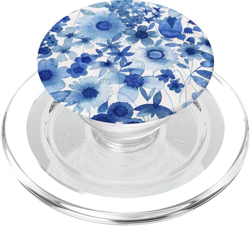 Blue Pop Socket Süße Vintage PopSockets für Mädchen Blau PopSockets PopGrip für MagSafe von Fire Fit Designs