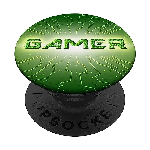 Gamer Popsockets für Jungen grün Gaming Popsockets für Kinder PopSockets mit austauschbarem PopGrip von Fire Fit Designs