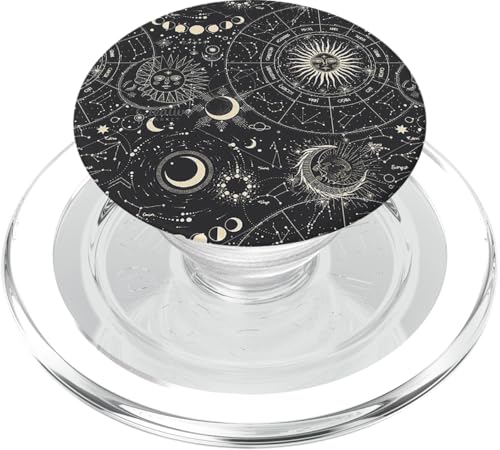Mond Pop Socket Vintage Pop Socket für Telefon Cute Moon PopSockets PopGrip für MagSafe von Fire Fit Designs