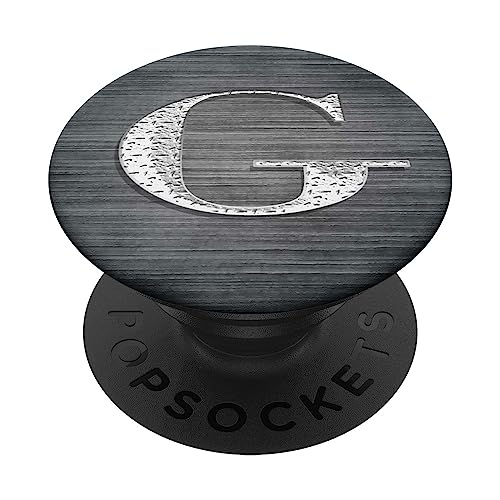 Monogramm Buchstabe G Pop Socket Gebürsteter Stahl Buchstabe G PopSockets mit austauschbarem PopGrip Monogramm Buchstabe G Pop Socket Gebürsteter Stahl Buchstabe G PopSockets mit austauschbarem PopGrip von Fire Fit Designs