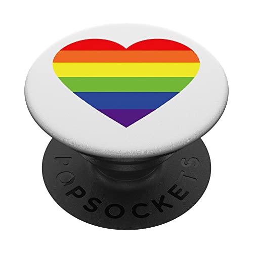 Rainbow PopSocket Heart Pride Pop Socket für Handy Rainbow PopSockets mit austauschbarem PopGrip von Fire Fit Designs