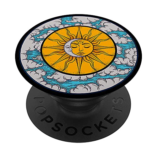 Sonne und Mond Pop Sockets PopSockets Art Tapisserie Sonne & Mond PopSockets mit austauschbarem PopGrip von Fire Fit Designs