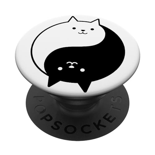 Fire Fit Designs Yin Yang Cat Pop Steckdose für Telefon - PopSockets Kitten Yin Yang PopSockets Klebender PopGrip - Schwarz - Kompatibel mit vielen verschiedenen Smartphone-Modellen Fire Fit Designs Yin Yang Cat Pop Steckdose für Telefon - PopSockets Kitten Yin Yang PopSockets Klebender PopGrip - Schwarz - Kompatibel mit vielen verschiedenen Smartphone-Modellen von Fire Fit Designs