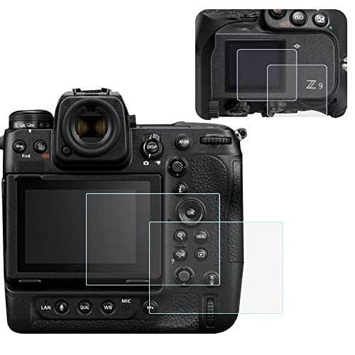 Fire Rock Z9 Z8 Top + LCD Displayschutzfolie für Nikon Z9 Z9 Z8 Z8 Digitalkamera, Ultra-Clear 9H Härte Tempered Glass Cover für Nikon Z9 Z9 Z8 Z8-2 + 2 Packungen von Fire Rock