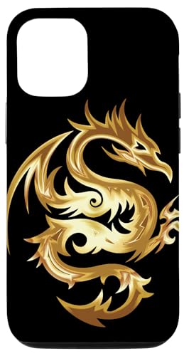 Hülle für iPhone 13 Golden Japanese Dragon Fantasy Folklore Mythologie von Fire Up Threads