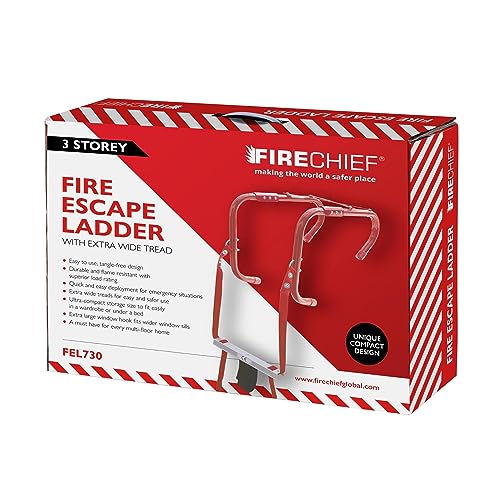 Firechief FEL730 Feuerschutzleiter, 3 Etagen, zusammenklappbar, extra breite Trittflächen Firechief FEL730 Feuerschutzleiter, 3 Etagen, zusammenklappbar, extra breite Trittflächen von Firechief