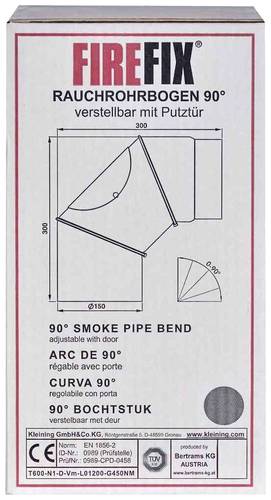 Firefix RD150/B Ofenrohrbogen von Firefix