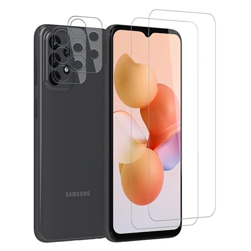 Schutzfolie für Samsung Galaxy A23 Panzerglas, [2+2 Stück] Hohe Auflösung für Displayschutz Samsung A23 Folie Kameraschutz [9H Härte] [Fingerabdruck] für Samsung Galaxy A23 5G Displayfolie von Firekite