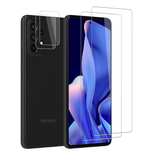 Schutzfolie für Samsung Galaxy A52 Panzerglas, [2+2 Stück] Hohe Auflösung für Displayschutz Samsung A52 Folie Kameraschutz [9H Härte] [Fingerabdruck] für Samsung Galaxy A52 5G Displayfolie von Firekite