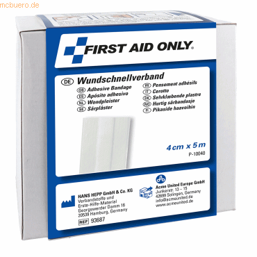 First Aid Only Wundschnellverband P-10040 5m x 4cm von First Aid Only