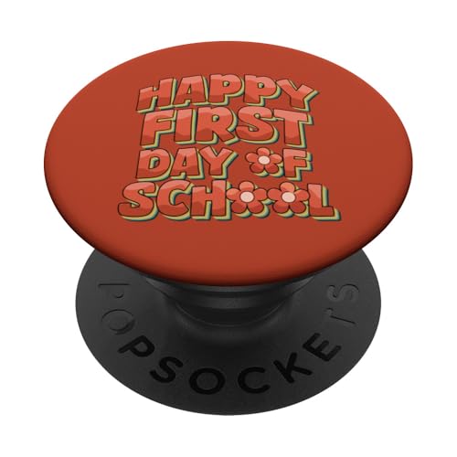 Alles Gute zum ersten Schultag Willkommen zurück in die Schule Lustig PopSockets Klebender PopGrip von First Day Of School Back To School Student Teacher