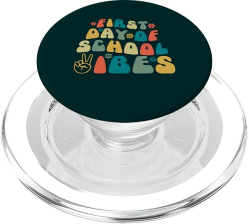 Erster Schultag Vibes Retro 1. Schultag PopSockets PopGrip für MagSafe von First Day Of School Back To School Student Teacher