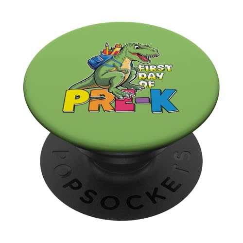 First Day Of Pre-K Dinosaurier Happy 1st Day Of School Kids PopSockets Klebender PopGrip von First Day Of School Back To School Student Teacher
