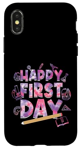 Froher erster Schultag Buntes Willkommen zurück in der Schule Hülle für iPhone X/XS Froher erster Schultag Buntes Willkommen zurück in der Schule Hülle für iPhone X/XS von First Day Of School Back To School Student Teacher