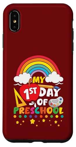 Mein erster Vorschultag Rainbow Fröhlicher erster Schultag Hülle für iPhone XS Max Mein erster Vorschultag Rainbow Fröhlicher erster Schultag Hülle für iPhone XS Max von First Day Of School Back To School Student Teacher