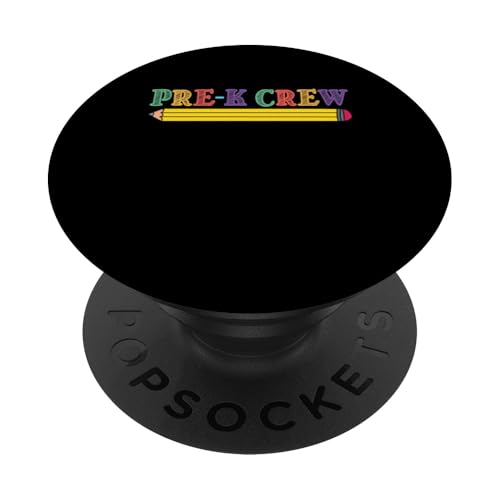 Pre-K Crew Frohen ersten Schultag Willkommen zurück in die Schule PopSockets Klebender PopGrip von First Day Of School Back To School Student Teacher