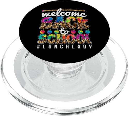 Welcome Back To School Lunch Lady 1st Day Of School Leopard PopSockets PopGrip für MagSafe von First Day Of School Back To School Student Teacher