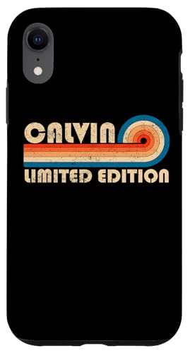 CALVIN First Name Funny Retro Vintage Birthday Hülle für iPhone XR von First Name Cool Given Name