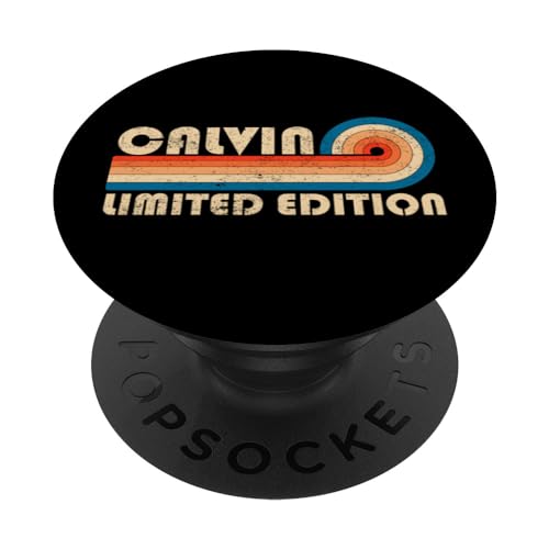 CALVIN First Name Funny Retro Vintage Birthday PopSockets Klebender PopGrip CALVIN First Name Funny Retro Vintage Birthday PopSockets Klebender PopGrip von First Name Cool Given Name