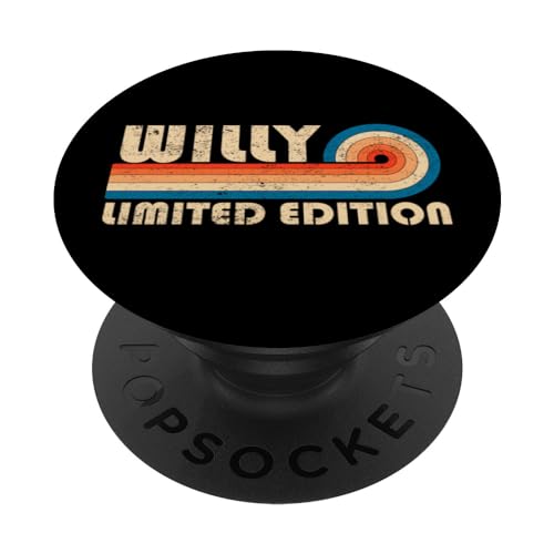 WILLY First Name Funny Retro Vintage Birthday PopSockets Klebender PopGrip WILLY First Name Funny Retro Vintage Birthday PopSockets Klebender PopGrip von First Name Cool Given Name