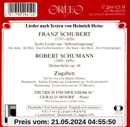 Lieder von Schubert und Schumann von Fischer-Dieskau