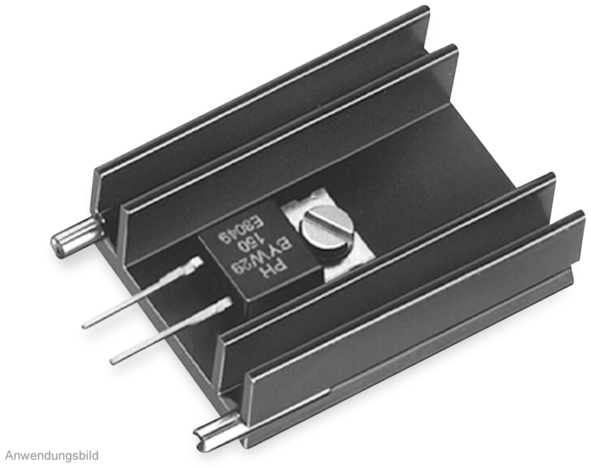 FISCHER ELEKTRONIK Kühlkörper, SK 145 25,4 STS, Leiterkartenkühlkörper , schwarz, Aluminium von Fischer Elektronik