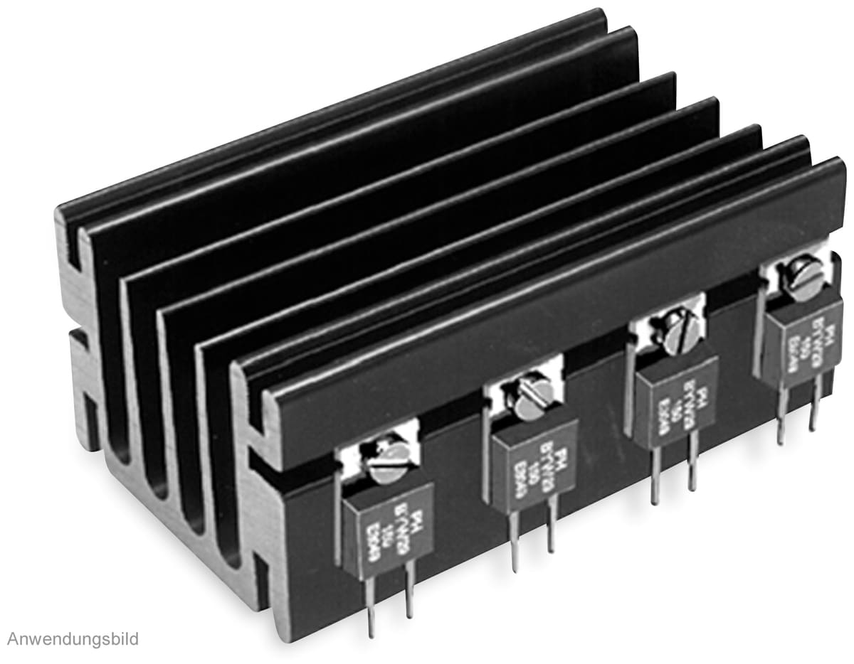 FISCHER ELEKTRONIK Kühlkörper, SK 68/ 50 SA, Profilkühlkörper, schwarz, Aluminium von Fischer Elektronik