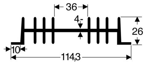 Fischer Elektronik 10018806 SK 01 75 SA Strangkühlkörper 2.3 K/W (L x B x H) 75 x 111 x 26mm von Fischer Elektronik