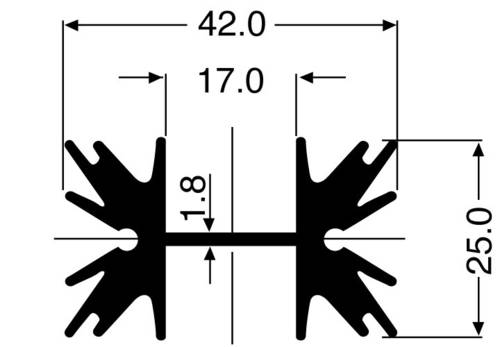 Fischer Elektronik 10019199 SK 129 50,8 STS Profilkühlkörper 4 K/W (L x B x H) 50 x 42 x 25mm TO-2 von Fischer Elektronik