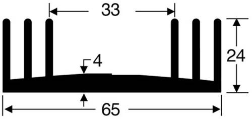 Fischer Elektronik 10019498 SK 18 75 SA Kühlkörper 2.8 K/W (L x B x H) 75 x 65 x 24mm von Fischer Elektronik