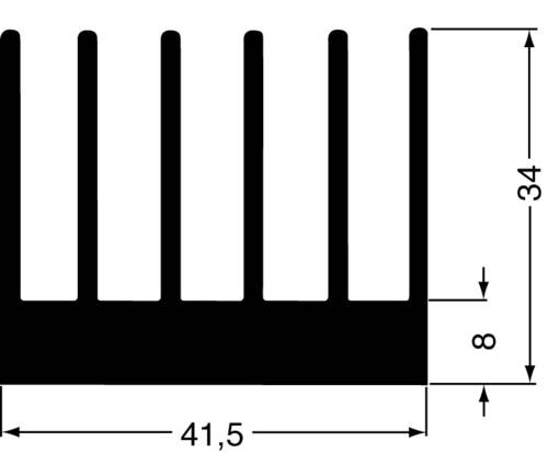 Fischer Elektronik 10019565 SK 189 50 SA Strangkühlkörper 3.5 K/W (L x B x H) 50 x 41.5 x 34mm von Fischer Elektronik